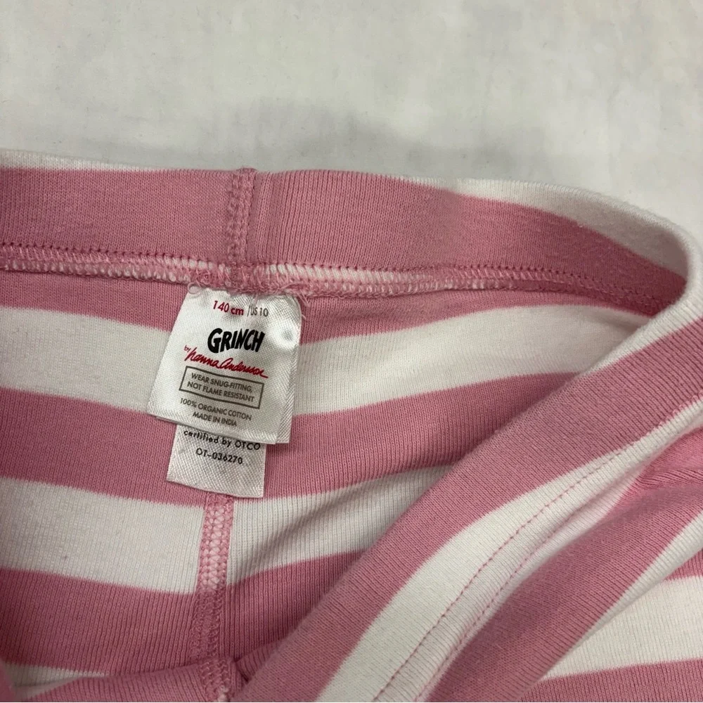 Hanna Andersson The Grinch‎ Cindy Lou Who Organic Long Johns Pajamas Size 10